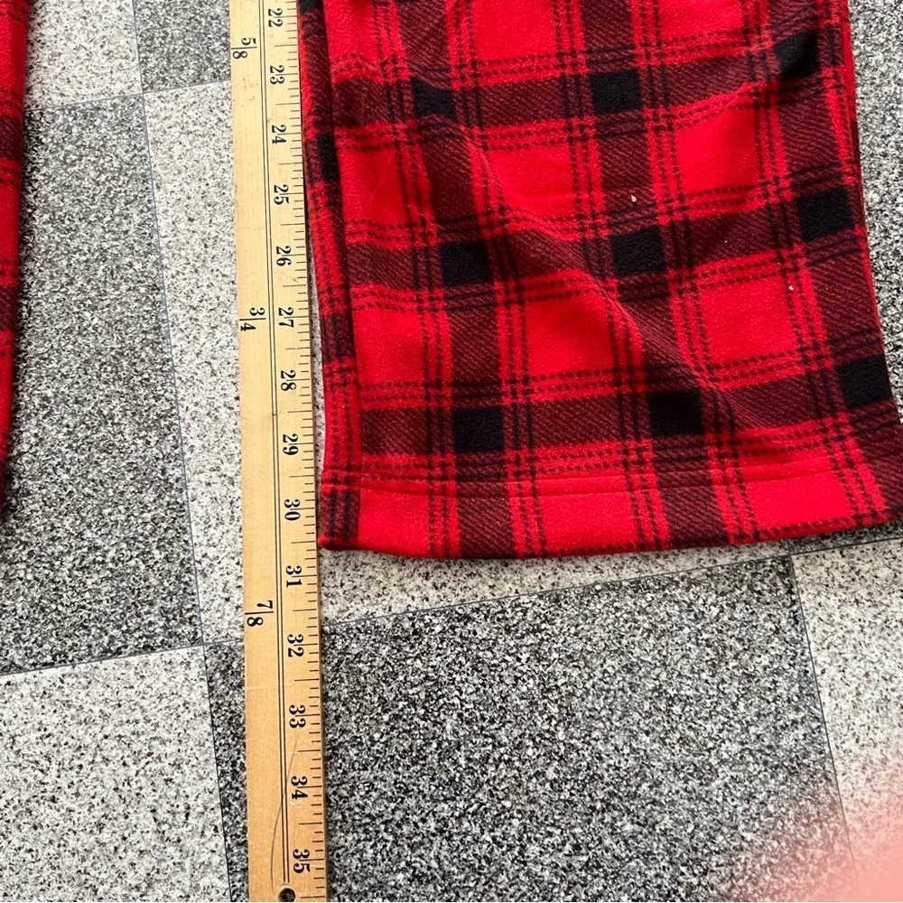 Wondershop Men's Red and Black Plaid Pajama Pants- M - Picture 3 of 6